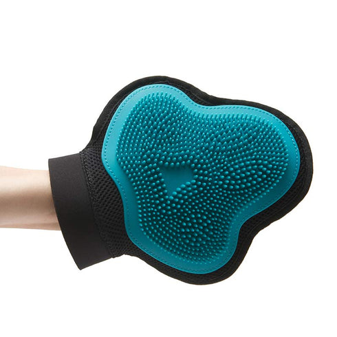 Messy Mutts Grooming Glove for Dog or Cats - Blue